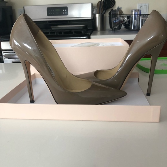 Jimmy Choo Shoes - Jimmy Choo Enamel Patent Latte Pumps